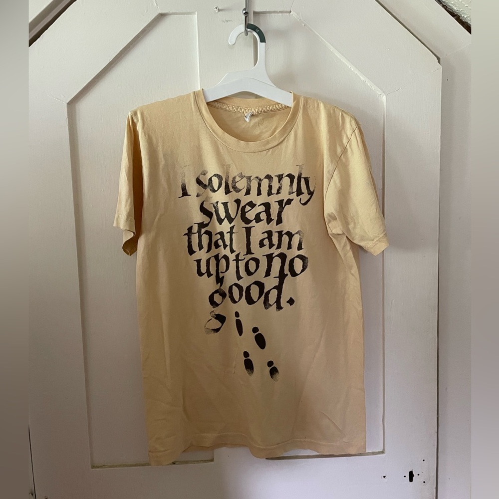 American Apparel Harry Potter graphic t-shirt yellow size small